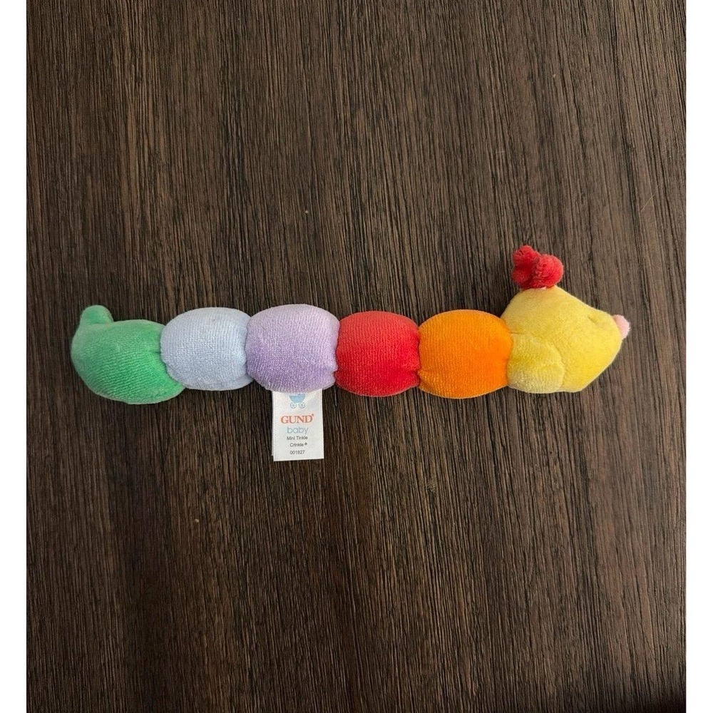 GUND Mini Tinkle Caterpillar Plush Toy 8" Rattle